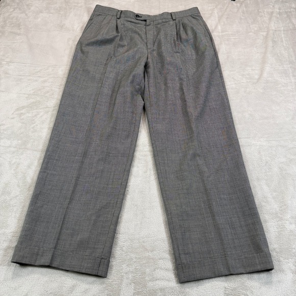 Zanella Other - Zanella Alter Mens 36x30 Gray Wool Pleated Dress Pants Made in Italy Classic EUC